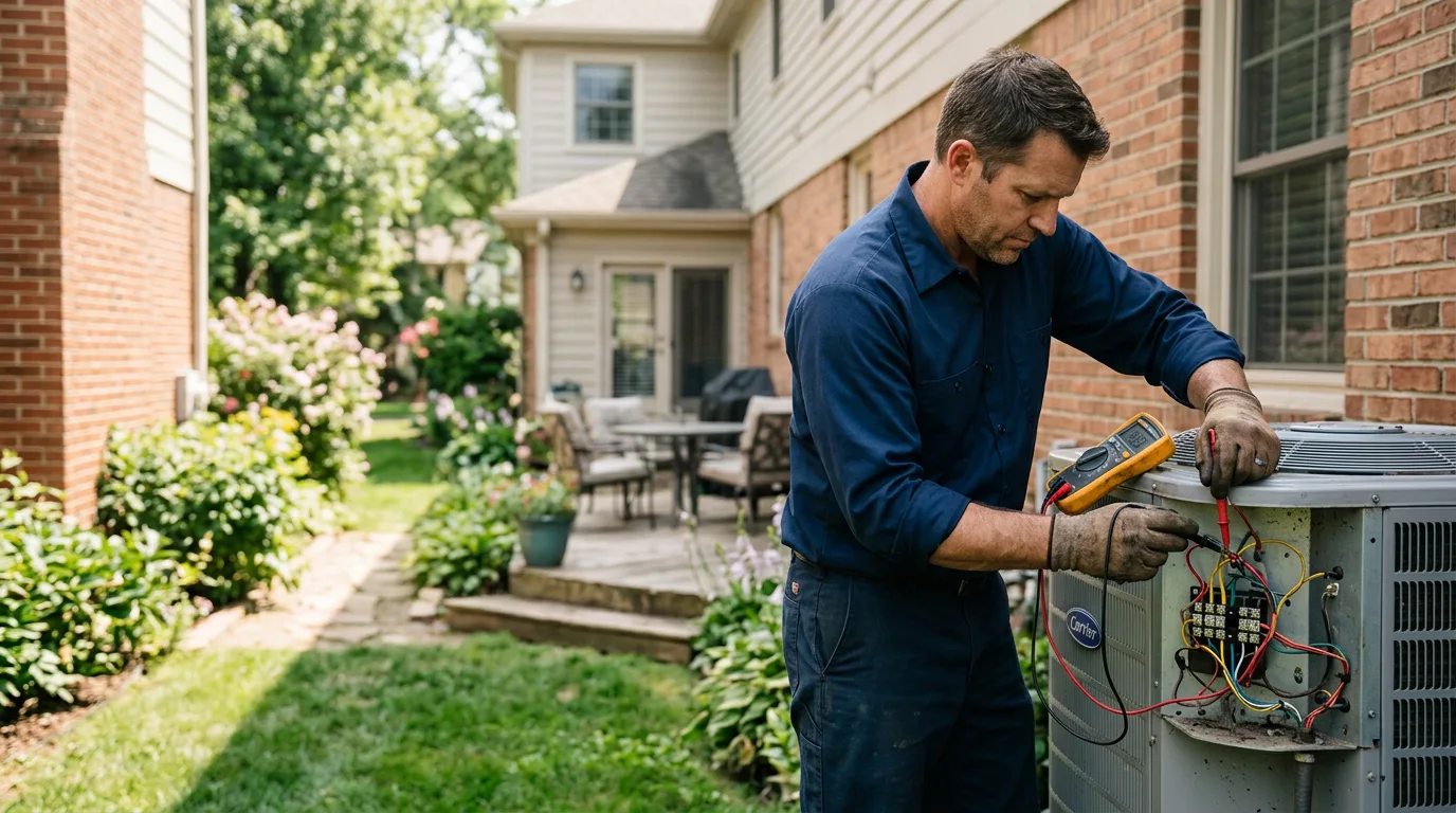 HVAC technician working near Goodwell, OK